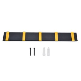 Modern Flip Floating Rack 5 Retractable Hooks 5kg Load Modern Wall Floating Coat Hook Rack for Balcony Hall Bathroom