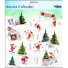 Skiing Santa - Advent Calendar 235 x 235 mm with