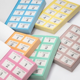 evelay 6 Books of 1-500 Cloakroom Raffle Tombola Draw Tickets Numbered Bingo Mixed colours