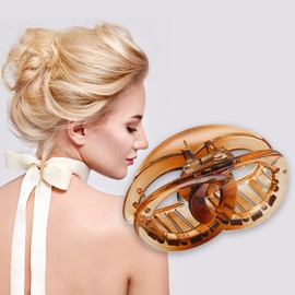 VOCOSTE Claw Clip Hair Accessories Hair Clip No Slip Handle Plastic for Women Girls Brown 3.27 Inches