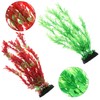 QWORK® 2 Pack Aquarium Artificial Plants, 12" Tall Plastic Decor