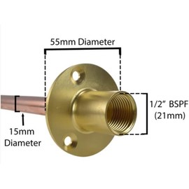 Snap-On Bib Tap Outdoor Basic Tap Kit 1 with Brass Hose Connector - Comes with ½” Brass Bib Tap, Wall Plate, Screws, Wall Plugs & PTFE Tape for Outdoor Water Access