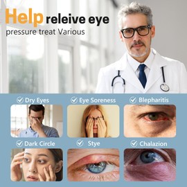 GNEGNI LIFE Heated Eye Mask,Smart Temperature&Timer Control, USB Soft Cotton Warm Eye Compress, for Dry Eyes, Blepharitis, Dark Circles and Sleep&Travel(Pink)