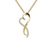 Lafonn Classic Sterling Silver Gold Plated Simulated Diamond Necklace (0.17