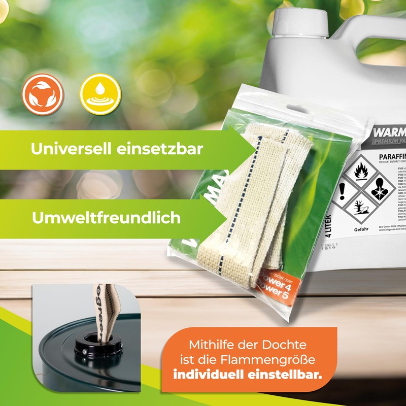 Bio Green SW-P4/P5 2 Replacement Wicks for Warmax Power4 and