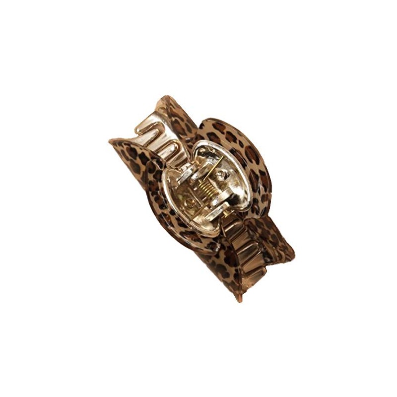 Chunky Leopard Animal Print Hair Claw Clip Clamp Grip