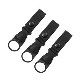 BAIGIO 3 Pieces Water Bottle Buckle Bottle Holder Clips Outdoor Water Bottle Hooks for Camping Hiking (Black)