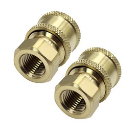 BesNPT 2 Pcs Brass Pressure Washer Coupler,1/4" Quick Connect to Female NPT