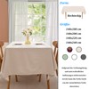ATsense Tablecloth Beige Linen Look 100% Washed Cotton Square Tablecloth
