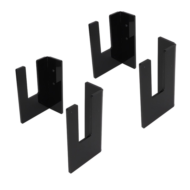 4Pcs Black Acrylic Skateboard Wall Mount Rack Skateboard Wall Hanger