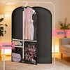 2 Pack Dance Costume Bags with 3 Transparent Zipper Pockets,