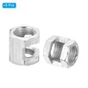 PATIKIL M10x1mm Hexagon Coupling Nut, 6 Pack 15mm Thread Zinc