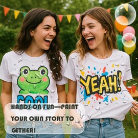 Pangu Fabric Paint Set – 12 Permanent Acrylic Colors with 6 Brushes & Palette – Non-Toxic, Quick-Drying Textile Paint for Clothes, Shoes, Canvas – Safe for Adults & Kids