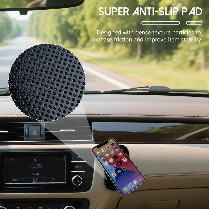 Car Dashboard Non-Slip Mat – 5-Pack Sticky Anti-Slide Extra-Thick Dash