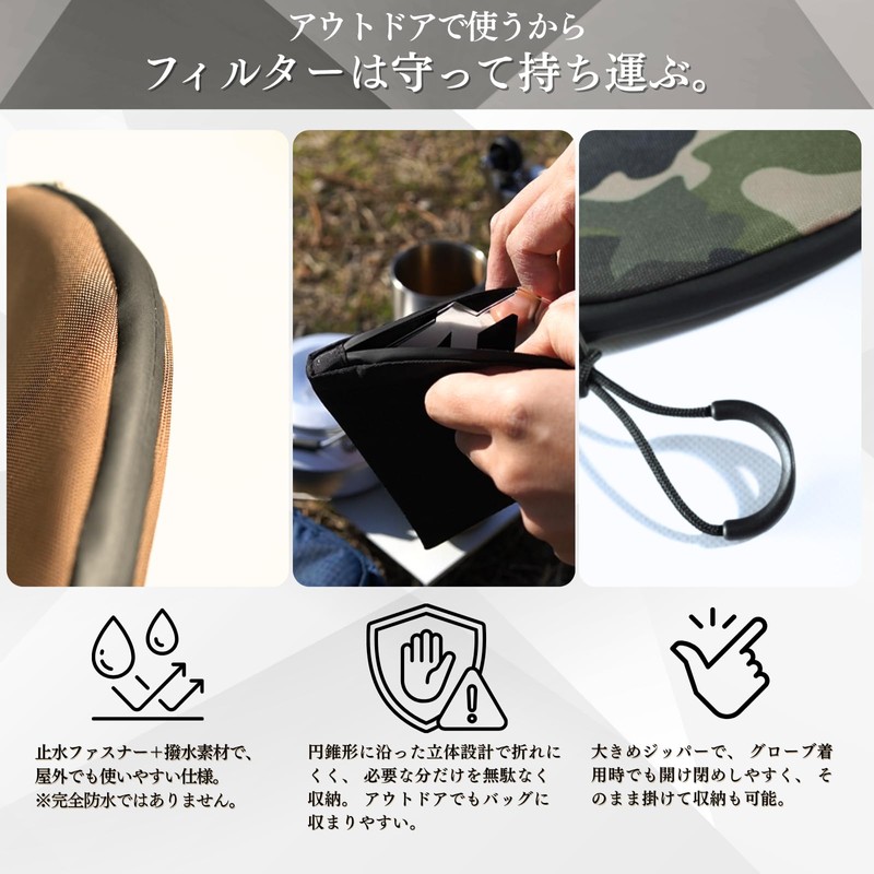 Coffee Filter Case for Hario V60 Paper Filters, Conical Case