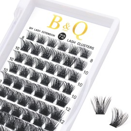 Cluster lashes 72 Clusters B&Q Lash Clusters C D Curl Individual Cluster Lashes Mega Volume Eyelash Clusters DIY Lash Extensions Soft Fluffy Cluster Eyelash Extensions (NM-D-8-16MIX)
