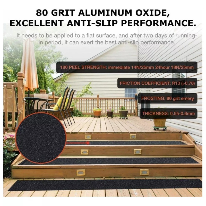 RIVERSOFY Cinta Antiderrapante Gruesa Y Resistente De 5mx2.5 4 Piezas