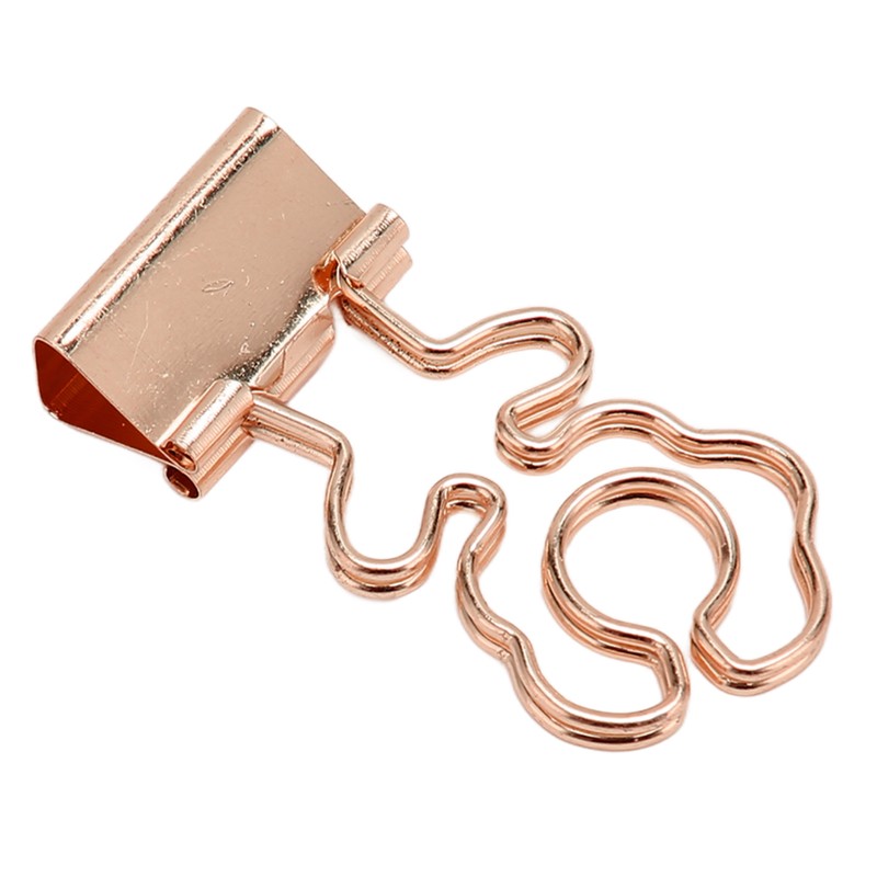100 Pcs Mini Binder Clips Flower Shape Strong Clamping Force