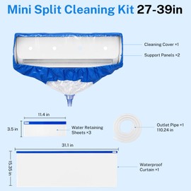 FRIGESWIFT 27-39in Mini Split AC Cleaning Kit Reusable HVAC Wash Cover Bag