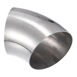 MACHSWON 1 Piece Outer Diameter 4 Inch 45 Degree Arbor Elbow SS304 Stainless Steel Elbow Pipe Exhaust Kneeler Fits Modified Car Exhaust System 4 Pipes Silver