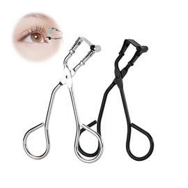 nalaina Eyelash Curler (2 Pieces) Partial Viewer, Firm Curl, Makeup, Eyelash Curler, Natural, Eye Makeup, Easy to Use, Durable, Makeup, Popular, Iku Prop, Portable, Stainless Steel, Women's, Men's