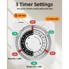 TAYMATIC Mechanical Indoor Plug in Timer with Trippers,