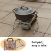 CAMPINGMOON Portable Folding Camping Campfire Grill over Fire Split Stoves