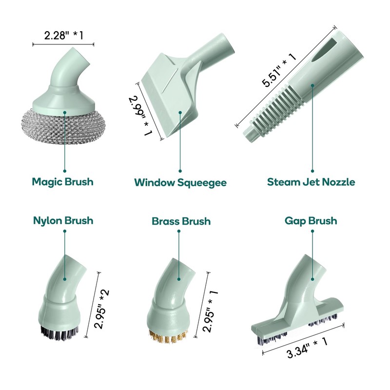Newbealer 11 Pieces Replacement Accessories for All-in-1 Steam Mop &