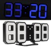 3D LED Digital Desktop Clock Dimmable Snooze Time Memory 12
