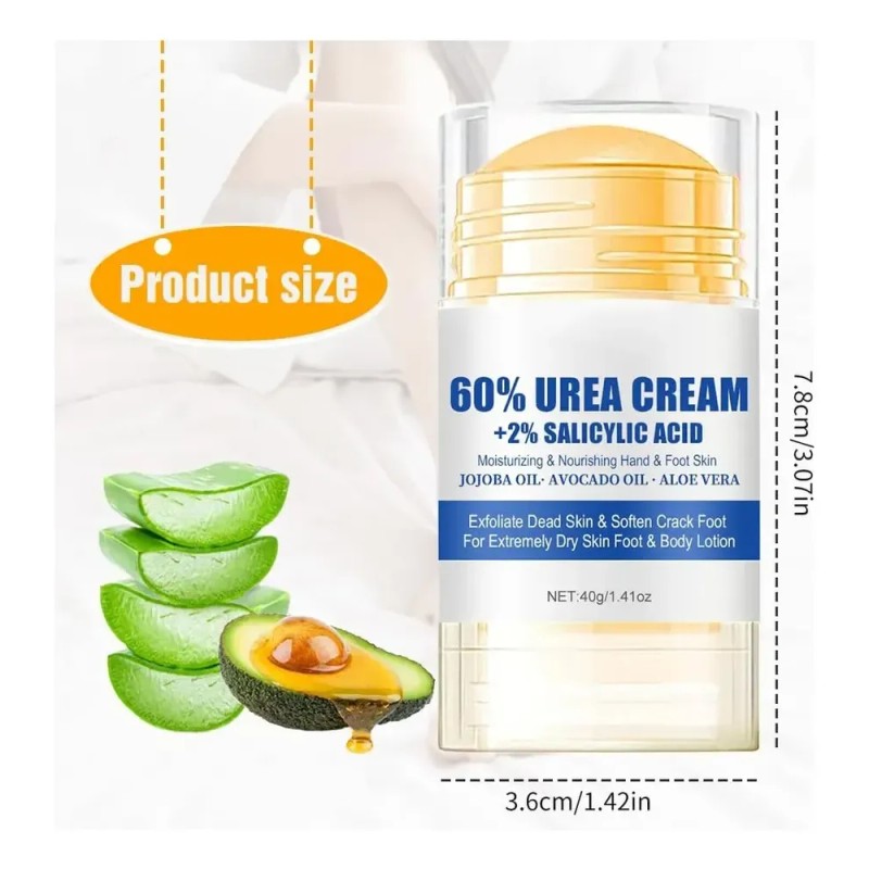 Crema En Barra Con 60% De Urea Y Ácido Salicílico