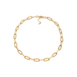 Elli Trend Basic Women's Square Link Necklace Gold, Metal, No Gemstone