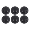 PATIKIL D-Ring Patch, 6 Pcs Stainless Steel D-Ring PVC Patch