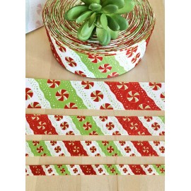 Unbranded 3/8, 5/8, 7/8 & 1.5" (1 YD) Candy Cane Christmas Ribbon Peppermint Candy - 5/8 inch
