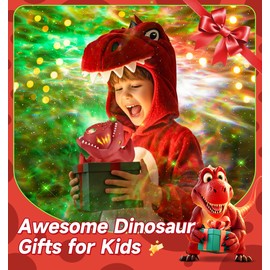 PIKOY Dinosaur Galaxy Projector for Bedroom,144 Lightings Star Projector for Bedroom, 22 White Noises+HIFI Bluetooth Speaker Ceiling Projector Lights for Bedroom Decor, Dinosaur Toys Dinosaur Gifts for Kids