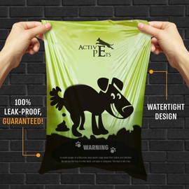 Active Pets Extra Thick, Leak-Proof Dog Waste Bags - Lavender-Scented, Eco-Friendly, Easy-Tear, Strong Doggy Bags For Poop