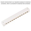 MECCANIXITY Porcelain Ceramic Terminal Block 12 Way High Temperature 177x23.5x21mm