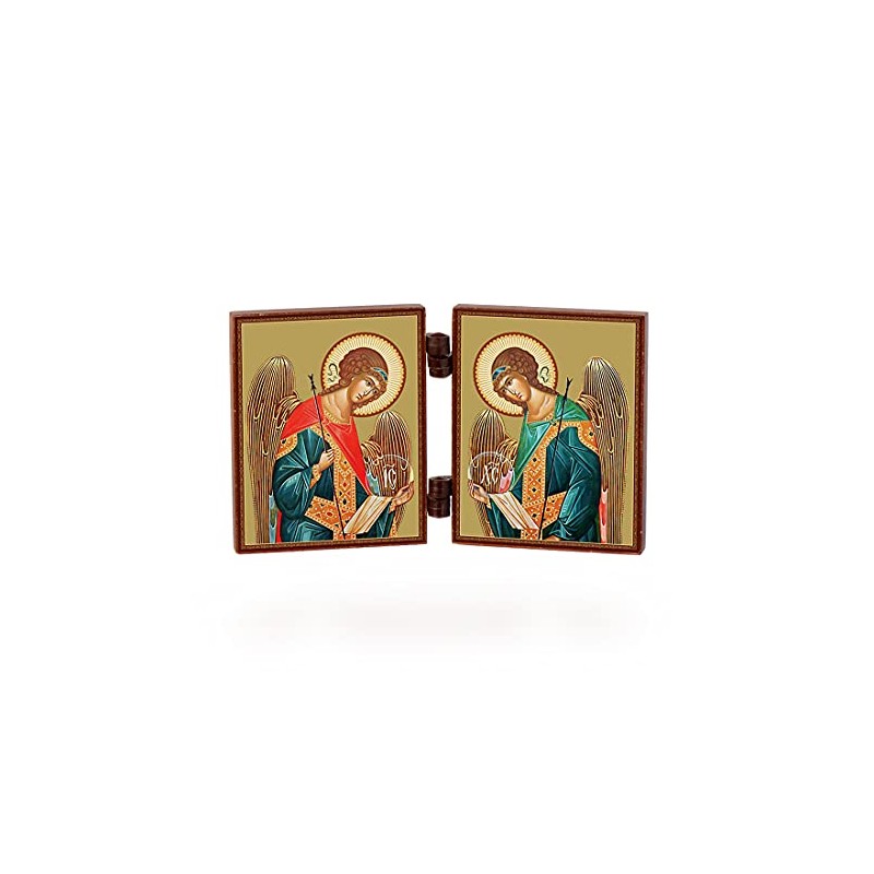 NKlaus Diptych Archangel Michael and Gabriel Icon Travel Altar