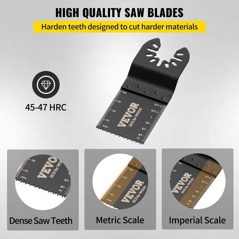VEVOR 100PCS Oscillating Saw Blades, Quick Release Multitool Blades Kit,
