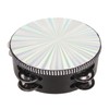 6 Inch Tambourines Double Row Melodious Polished Reflective Drum Hand