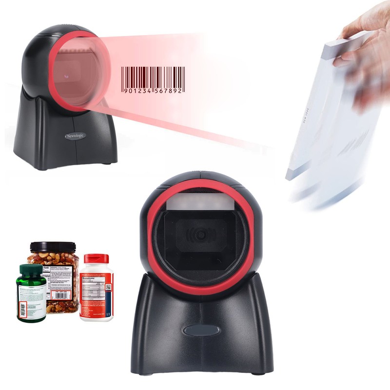 Desktop Barcode Scanner 1D 2D Omnidirectional Hands Free USB Wired
