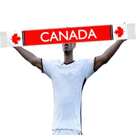 Canada Scarf,60inch Long Canadian Sports Fan Scarves,18×150cm Novel Flag Banner Souvenir For Team Game Party Parade