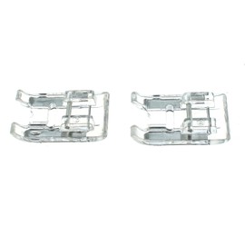 MTQY 2PCS 5mm Clear Applique Presser Foot Sewing Presser Foot Satin Stitch Presser Foot Suitable for Low Shank Snap Singer and Babylock and Elna Sewing Machines