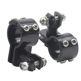 YHMOTO Motorcycle Foot Peg Clamps Highway Pegs Mount Kit 1.25" Crash Bars Footpeg Engine Guard Mounting Brackets Fit for Harley Davidson Honda Yamaha Suzuki Kawasaki