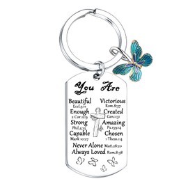 Nimteve Christian Keychain For Women Inspirational Christian Gifts For Women Friend Encouragement Religious Bible Gifts For Women Bible Verse Christian Keychain For Women