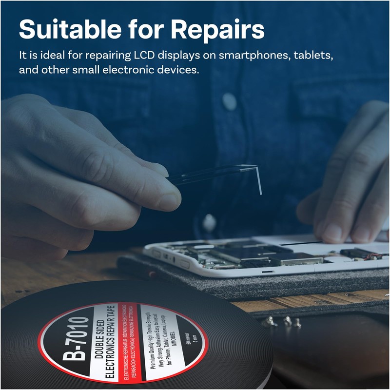 MMOBIEL Double Sided Adhesive Tape 3mm 50m Roll (164ft) Black