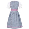 Isar-Trachten Girls' Dirndl Navy Pink with Blouse, Navy, 80, navy