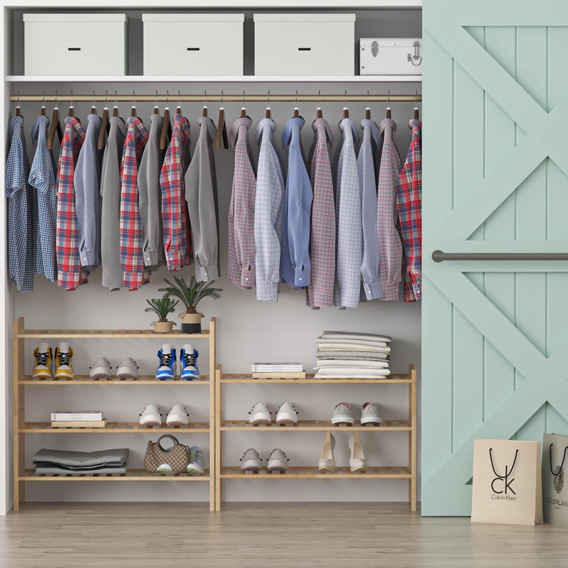 Z&L HOUSE 3-Tier Shoe Rack for Closet, Stackable Shoes Rack