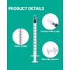 Paquete de 100 jeringas orales de 1 ml para líquido
