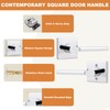Probrico Square Polished Chrome Passage Door Handle Heavy Duty Keyless
