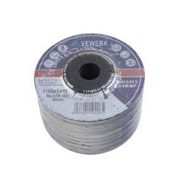 VEWERK Pack of 5 Metal Grinding Discs for Stainless Steel (115mm x 6mm x 22mm)